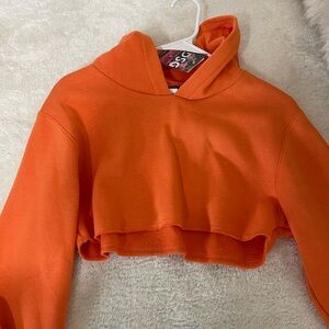 Orange DSG Cropped Hoodie